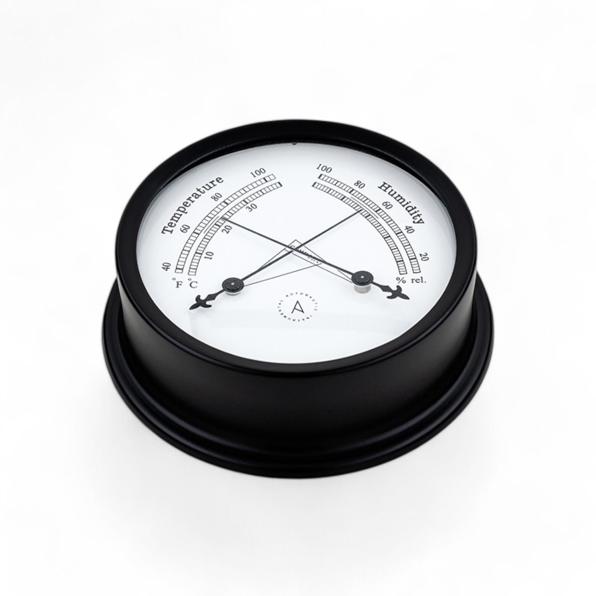 Autonautic Instrumental comformeter (120 x 35 mm) - royale thermometer en hygrometer in één, Pacific, zwart