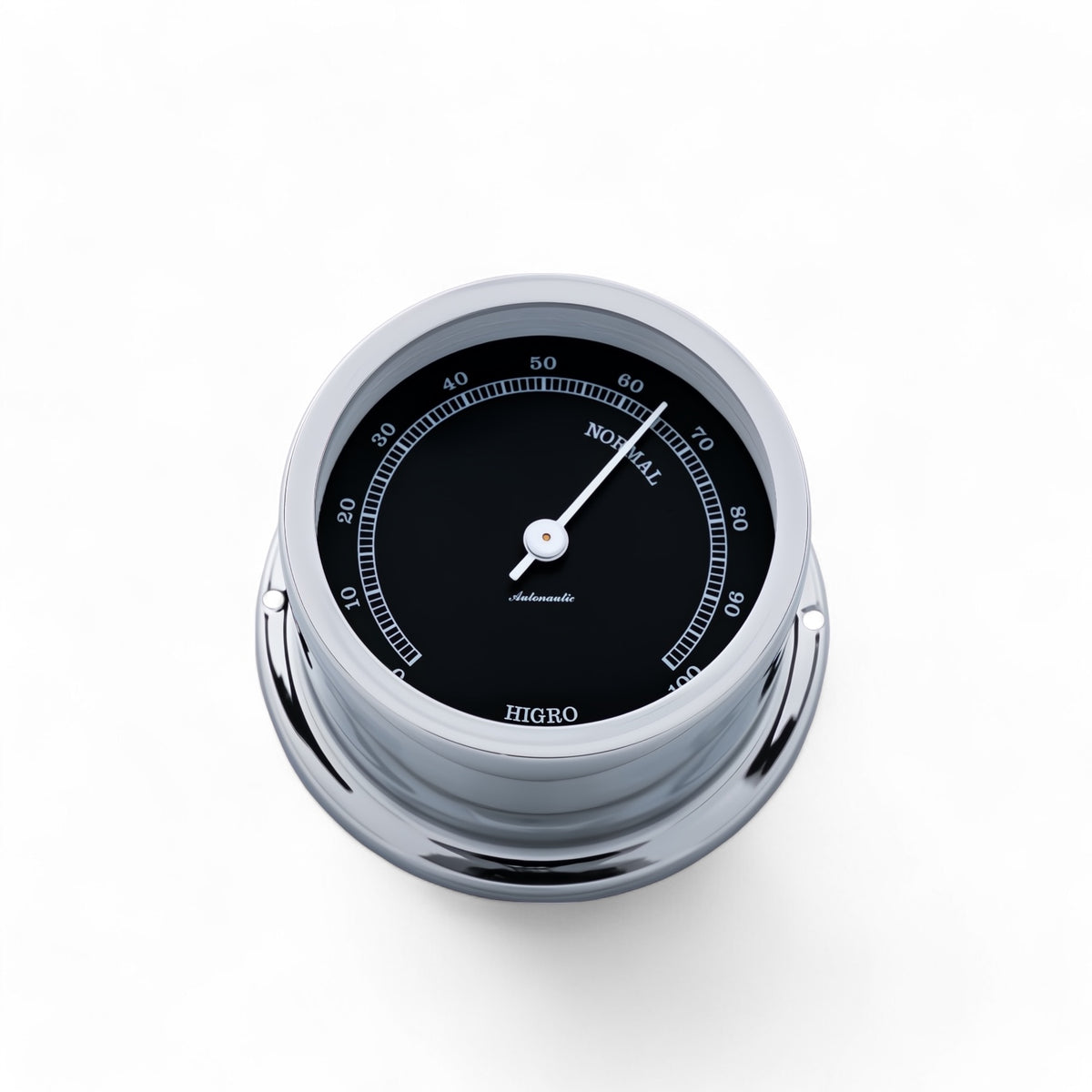 Autonautic Instrumental hygrometer (72 x 39 mm) - stijlvol, functioneel, compact, Minor H72N zwart met witte wijzerplaat 