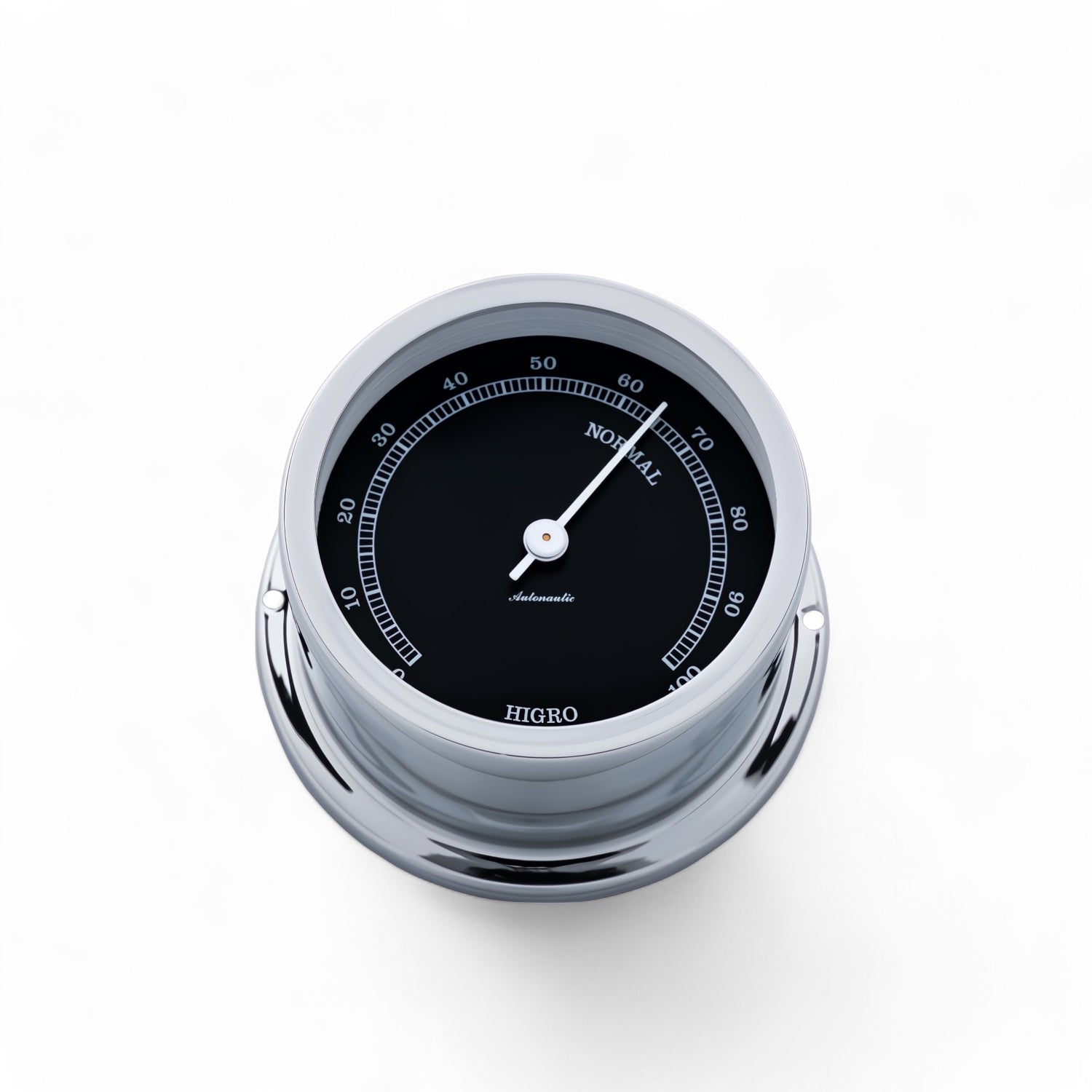 Autonautic Instrumental hygrometer (72 x 39 mm) - stijlvol, functioneel, compact, Minor H72N zwart met witte wijzerplaat 