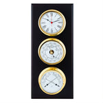 Autonautic Pacific 120 weerstation - met 120 mm klok, barometer en comfortmeter op luxe houten plaat