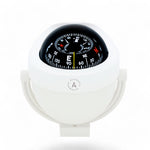 Autonautic beugelkompas C12-005- MED/Solas, betrouwbaar, witte behuizing met zwarte conische 85mm kompaskaart