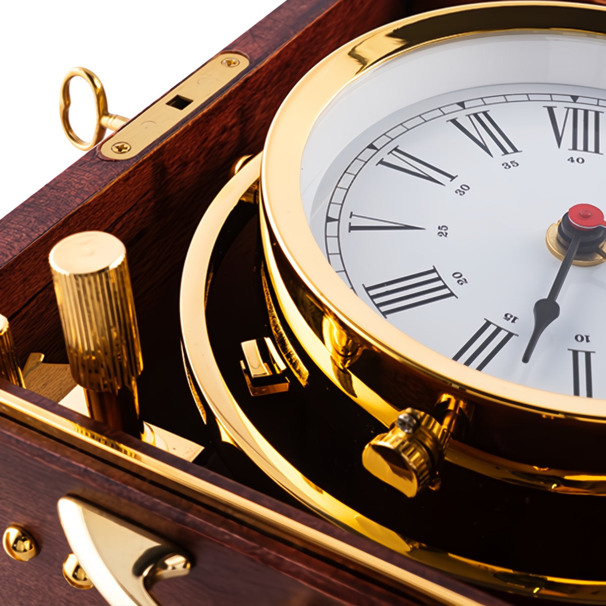 Autonautic chronometer - luxe doos, cardanische ophanging, 18-karaats verguld. close-up 2