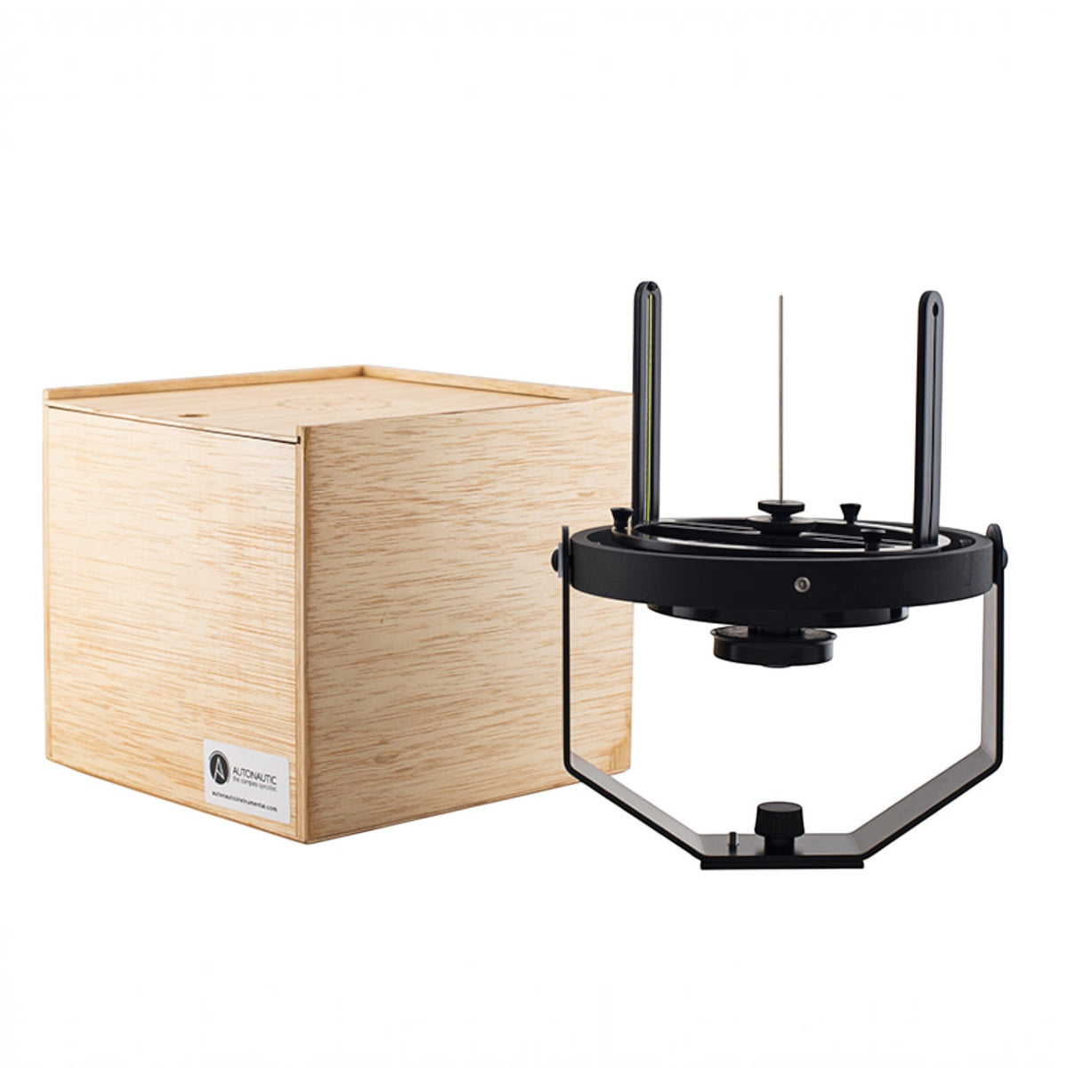 Autonautic TAX-00123 pelorus 125 mm – met montagebeugel en houten opbergkist