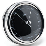 BARIGO ORION aneroid barometer – zwart dial, luxe RVS glans
