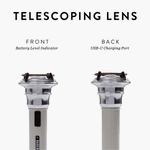Barebones Vintage Flashlight - oplaadbare zaklamp met USB-poort LIV-190 Vintage white met telescoping lens