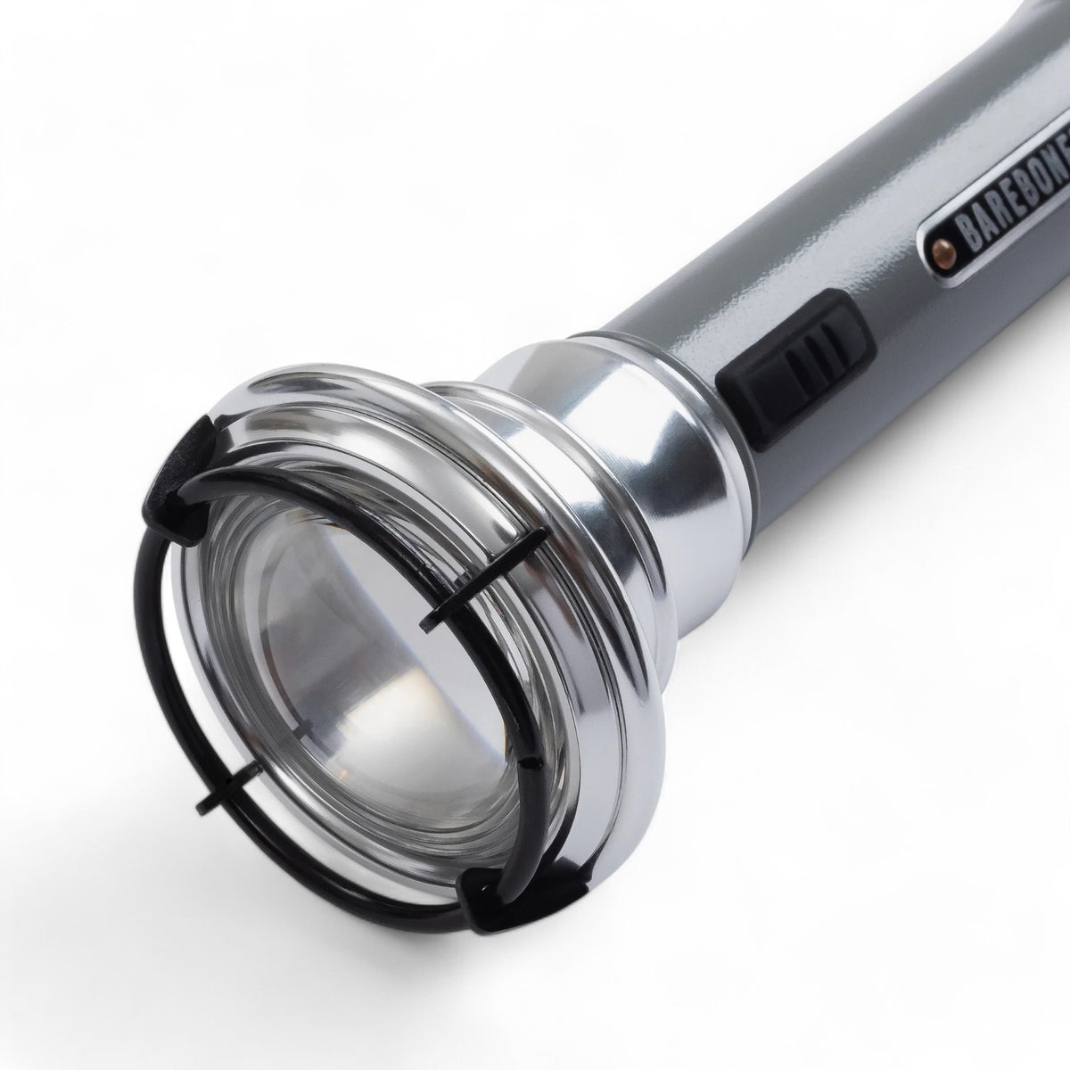Barebones Vintage zaklamp – LIV-291_VintageFlashlight-SlateGray detailfoto voorkant