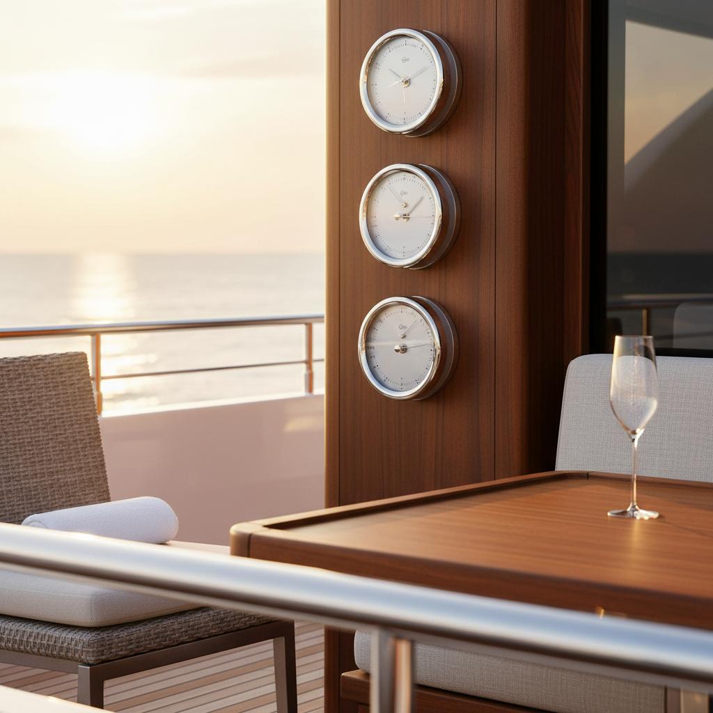 Barigo Orion instrumentenset – quartz klok + barometer + hygrometer