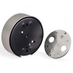 Barigo 101.5 weerstation 104 x 30 mm – vernikkeld messing, zwart design, modern, compact met ophangbeugel voor aan de wand