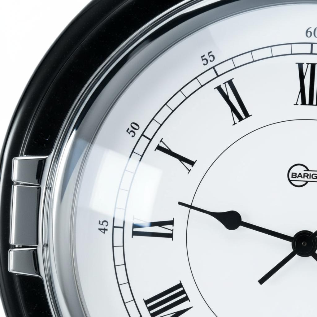 Barigo Captain Quartz scheepsklok chroom detail