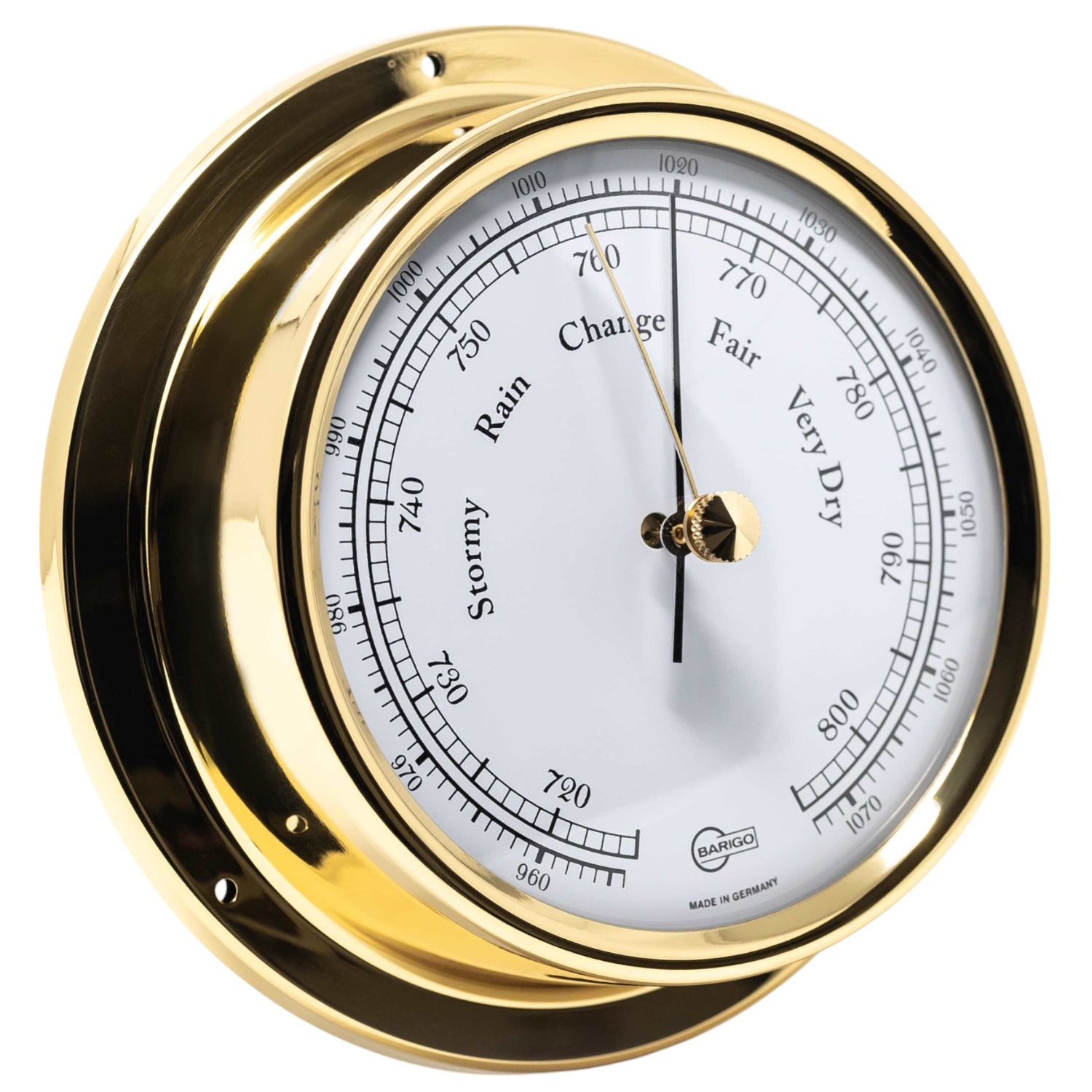 Barigo Regatta barometer 120 x 40 mm, messing, 184MS