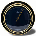 Barigo Regatta barometer 120 x 40 mm, messing met blauwe wijzerplaat, 184MS BL vooraanzcht