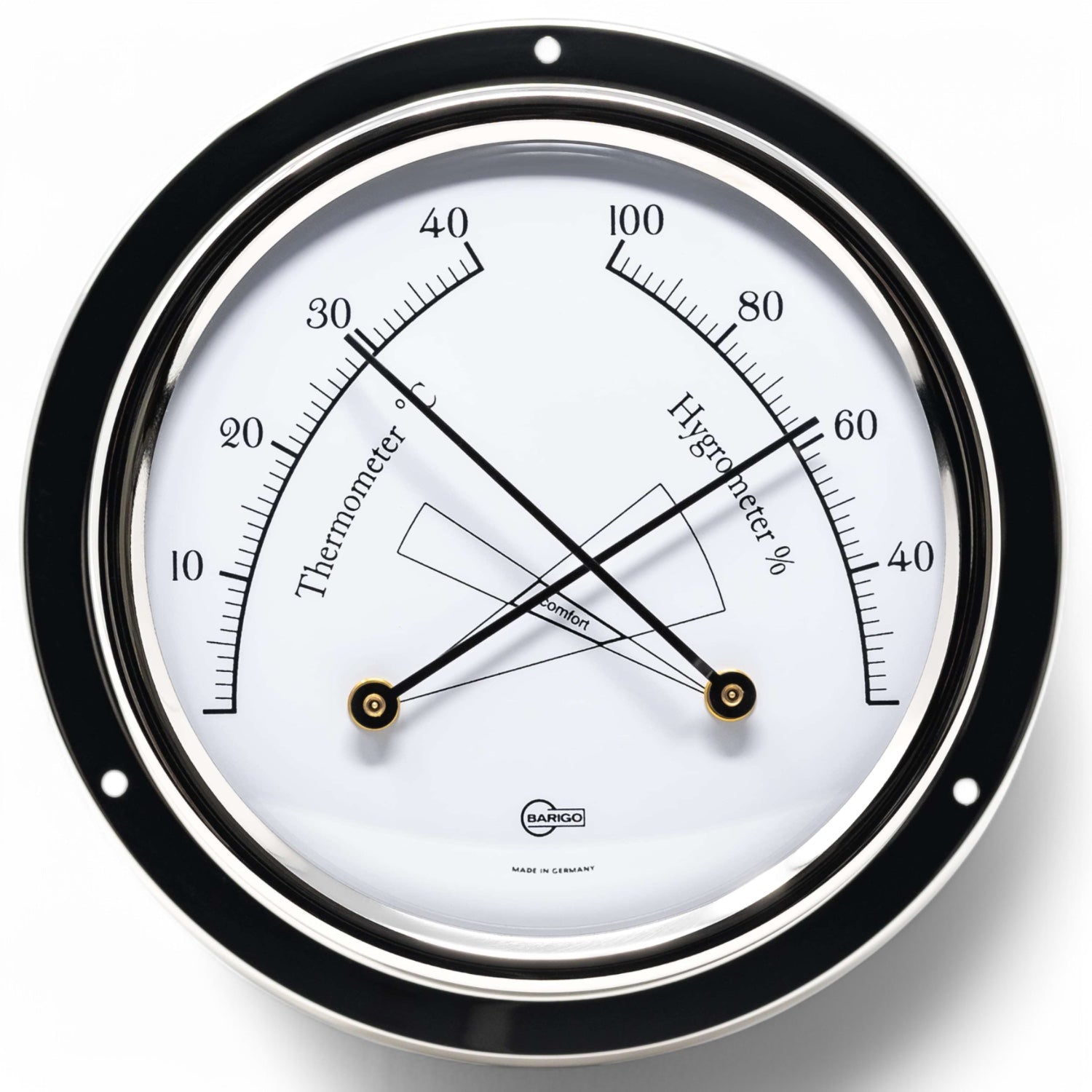 Barigo Regatta chroom comfortmeter 120 x 40 mm van gepolijst rvs met comfort zone 983RFPO 
