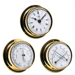 Barigo Regatta set van 3 instrumenten messing klok barometer en thermo hygrometer