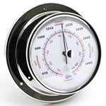 Barigo Sky chrome barometer met Arabische cijfers witte wijzerplaat in Hpa en InHg  ø110 mm 183RFPO-AV