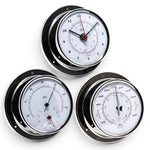 Barigo Sky set van 3  instrumenten in chroom klok,barometer en thermo_hygrometer ø110mm