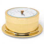 Barigo Star barometer 110 mm – klassiek en nauwkeurig, 1185MS messing liggend beeld van zijaanzicht