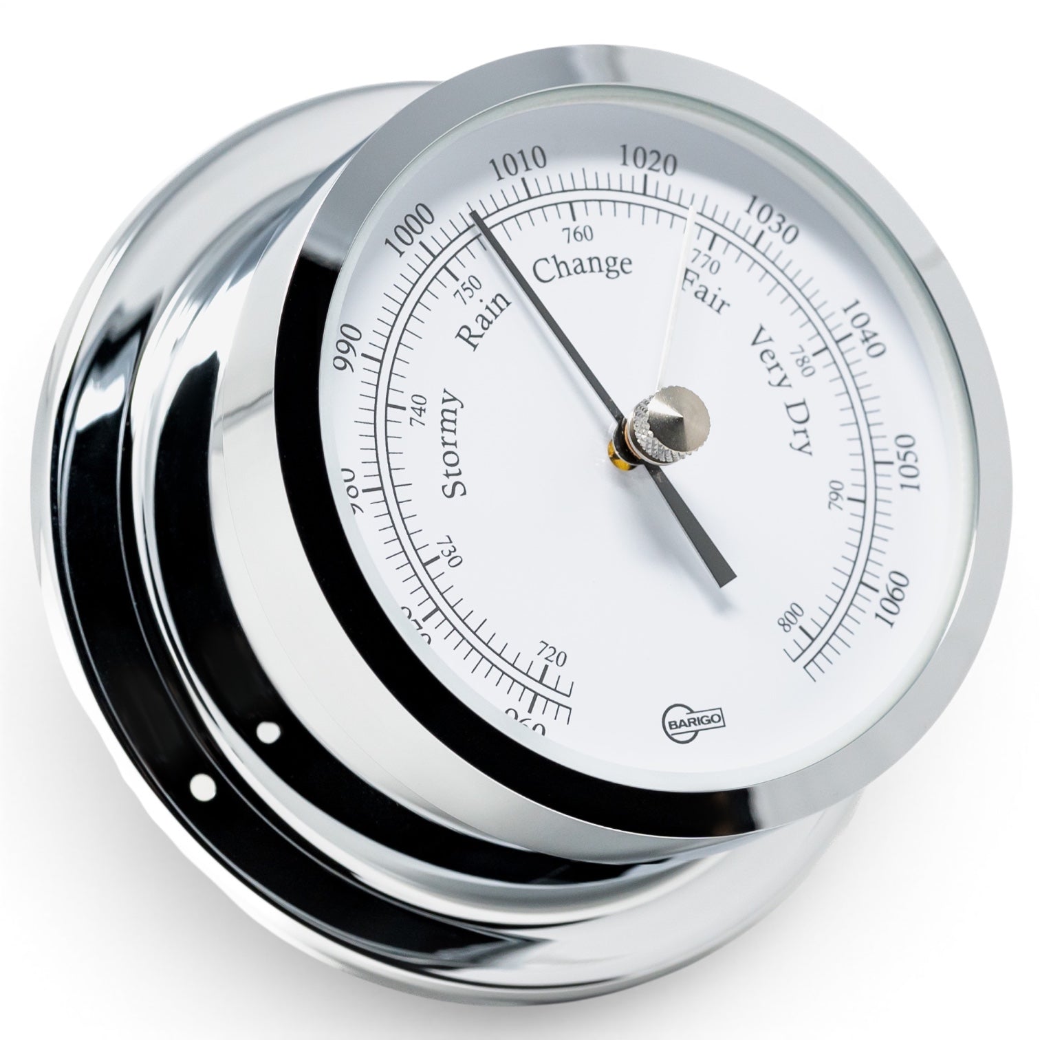 Barigo Star chroom barometer met Arabische witte wijzerplaat ø110 mm 1185CR 