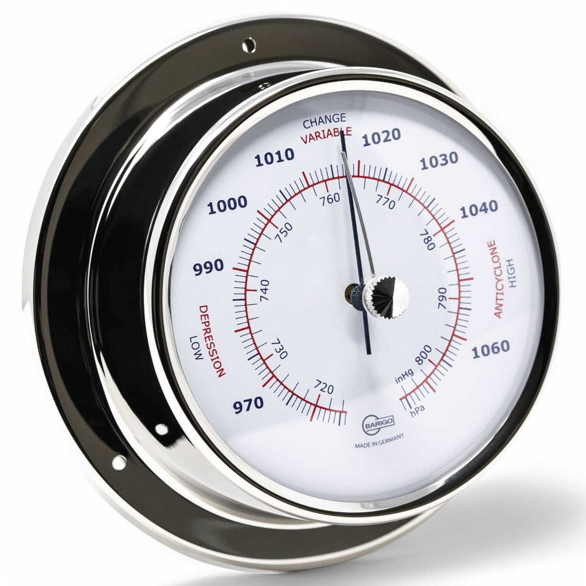 Barigo Tempo barometer gepolijst rvs met gesloten wijzerplaat 183RFPO.AV