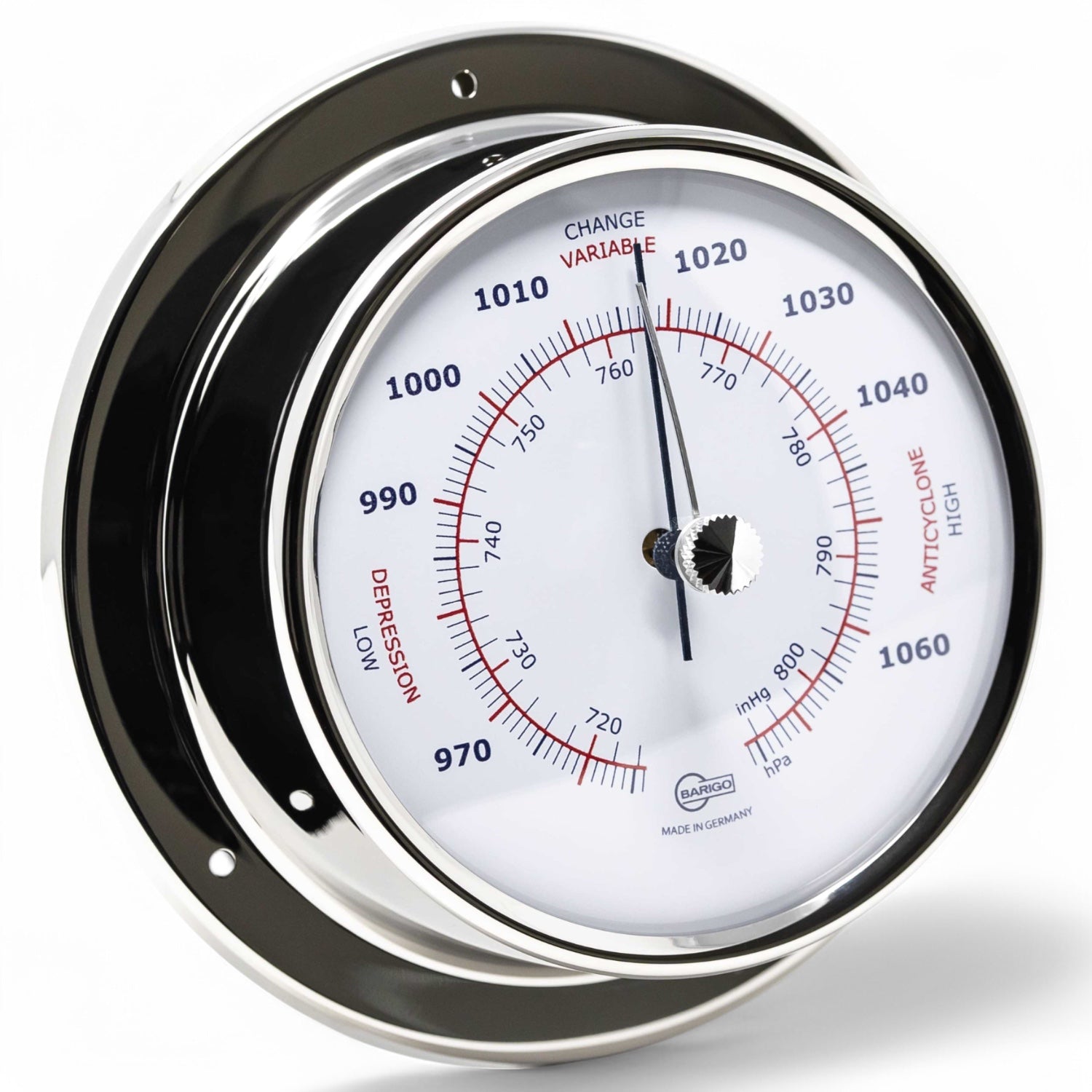 Barigo Tempo barometer gepolijst rvs met gesloten wijzerplaat 183RFPO.AV