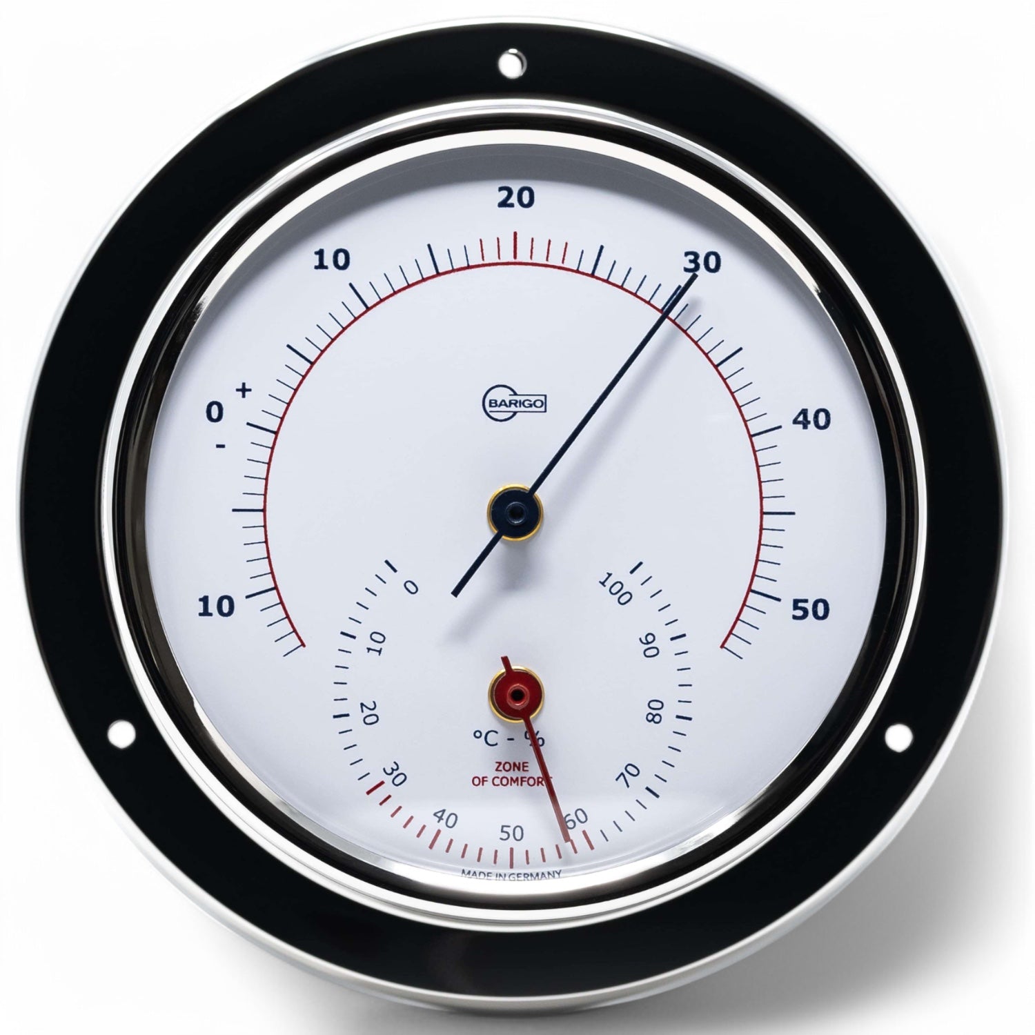 Barigo Tempo thermo-hygrometer 110 x 35 mm 983RFPO.AV vooraanzicht 