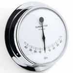 Barigo Viking clinometer in chroom kleur, witte wijzerplaat met heldere zwarte cijfers en wijzer 