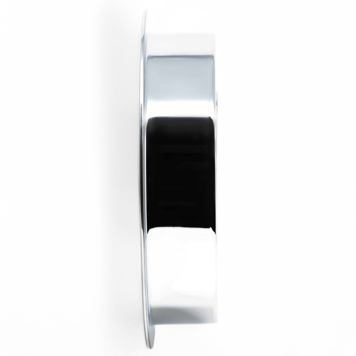 Barigo Viking clinometer in chroom kleur, witte wijzerplaat met heldere zwarte cijfers en wijzer zij aanzicht