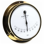 Barigo Viking clinometer in messing kleur, witte wijzerplaat met heldere zwarte cijfers en wijzer