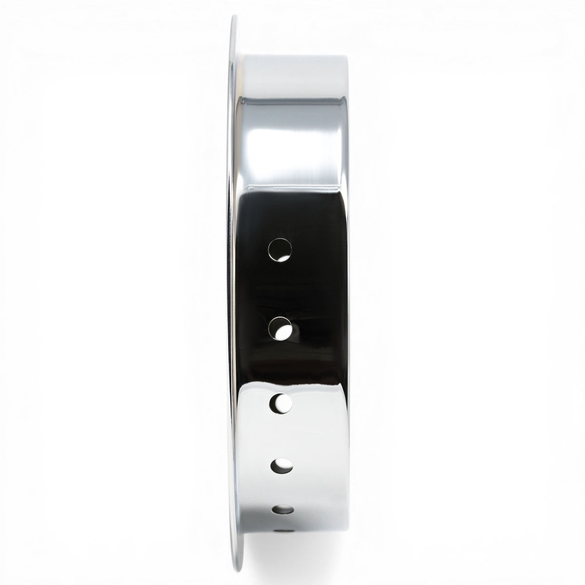 Barigo Vinking 930CR chroom thermo hygrometer van de zijkant