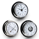 Barigo tempo chroom set van 3 instrumenten scheepsklok een barometer en een comfortmeter