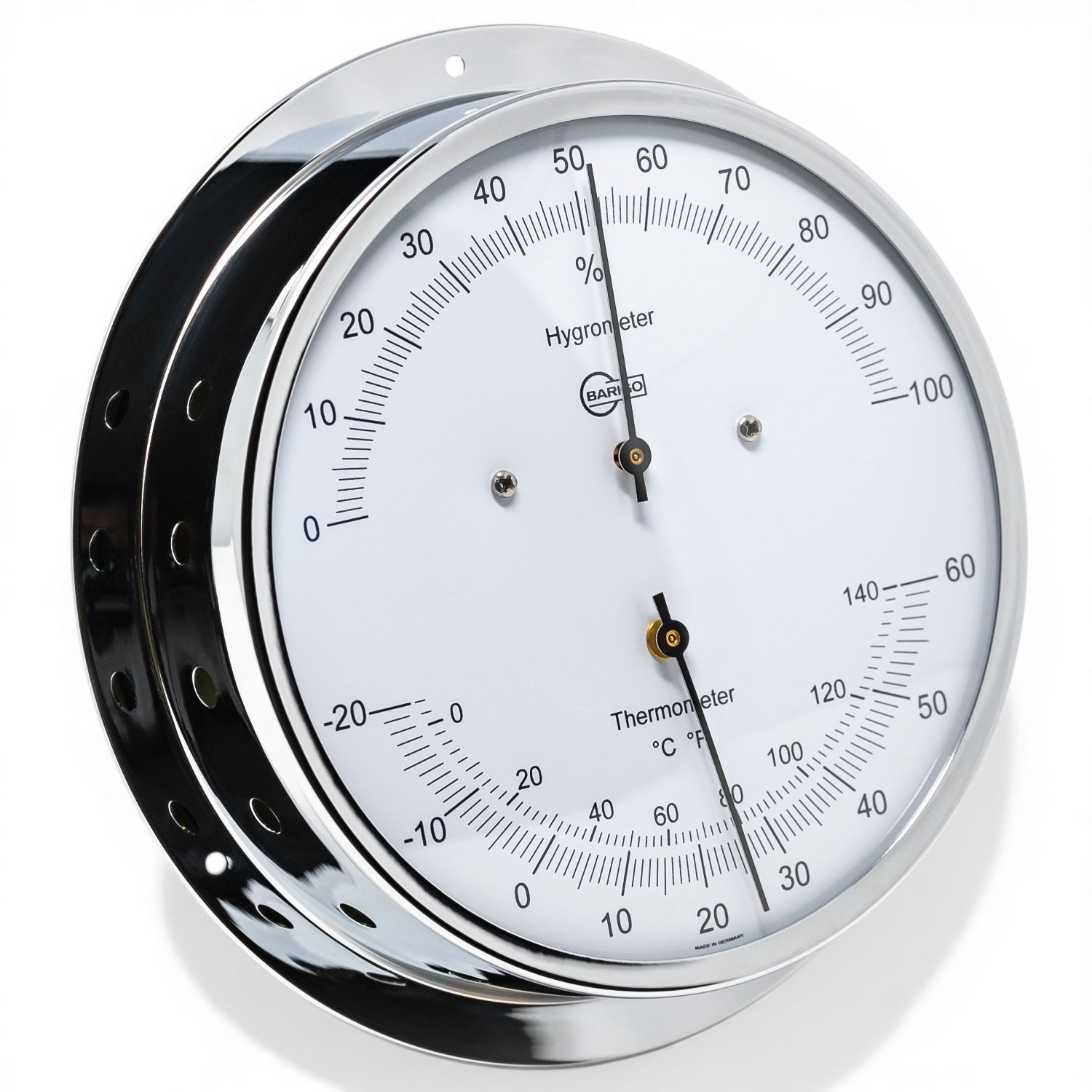 Barigo Viking thermo-hygrometer 155 x 35 mm –  klassiek, 2 kleuren