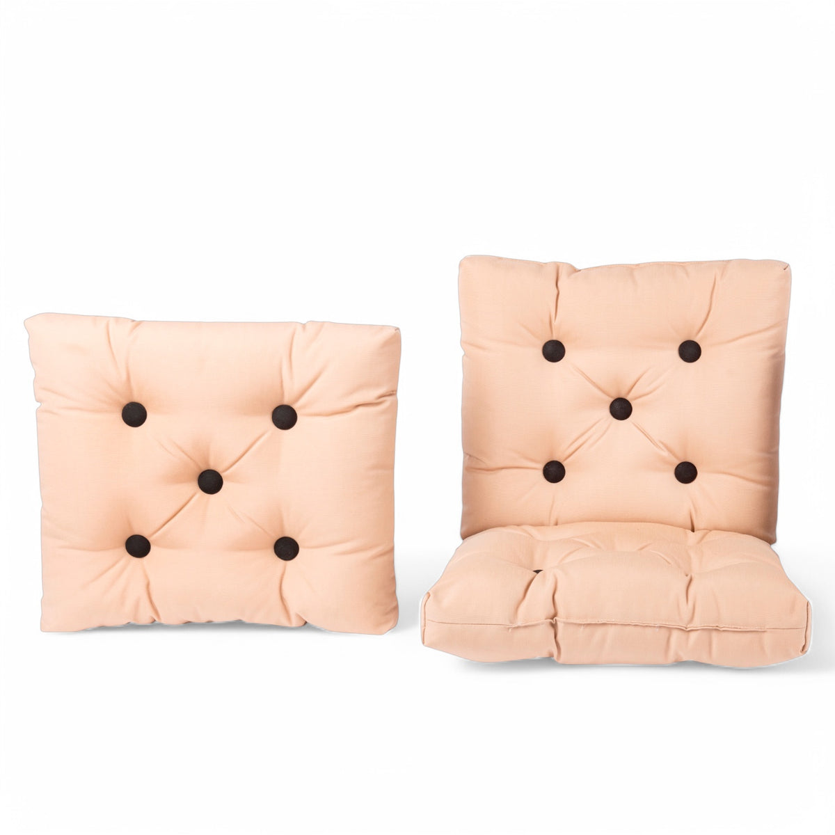 Bootkussen beige met zwarte knopen enkel en dubbel 5927 5928