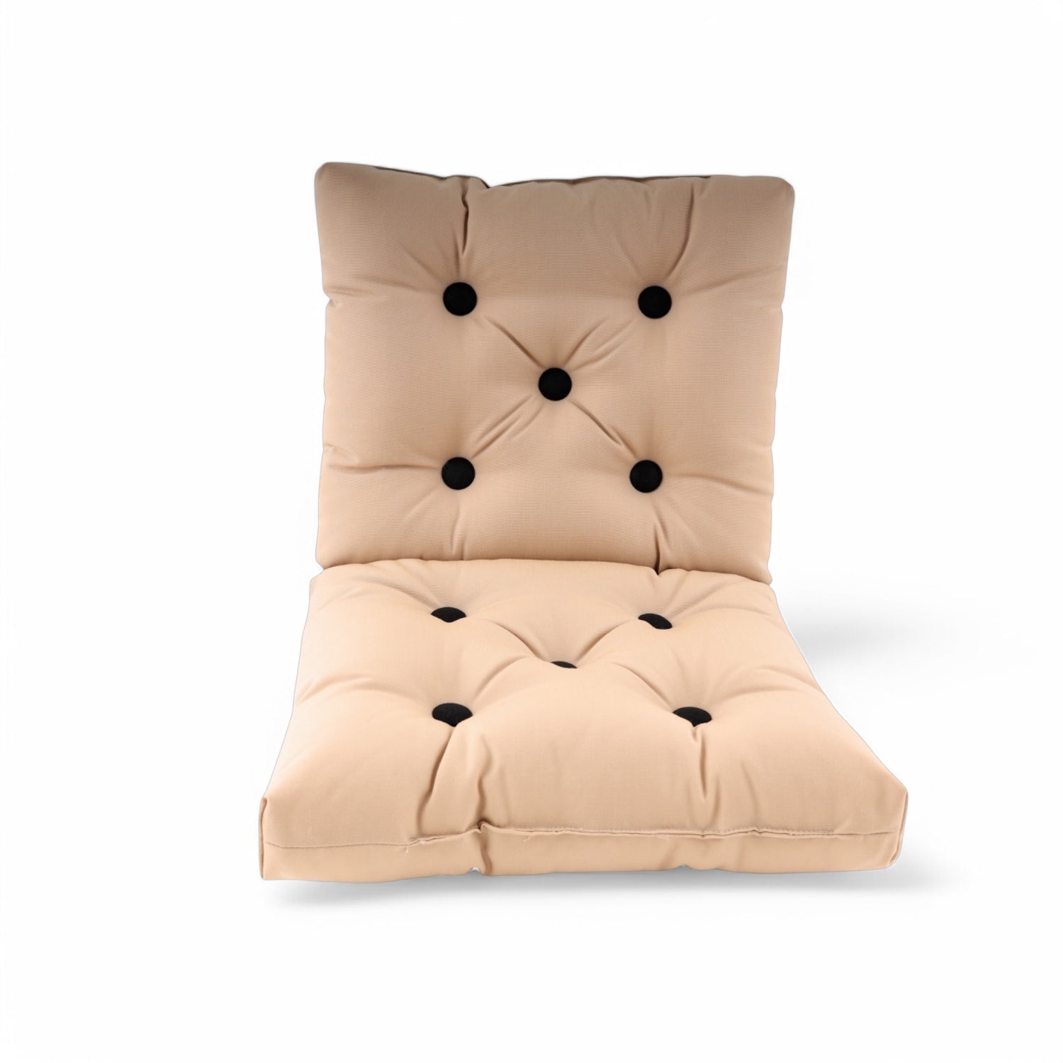 Bootkussen in beige met zwarte knopen – dubbel 5927