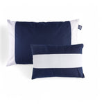 Bootkussen nautische set (2 stuks) – waterproof, UV-bestendig, met witte streep 46548 navy met wit