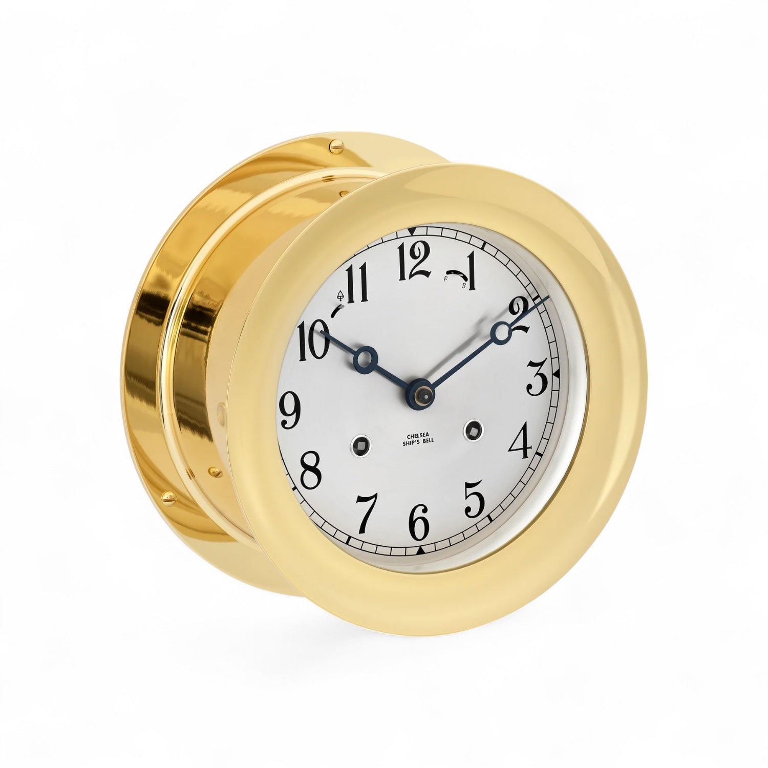 Chelsea Clock Ship’s Bell | 21083 | Mechanisch | 4,5" wijzerplaat | Messing van schuin voren