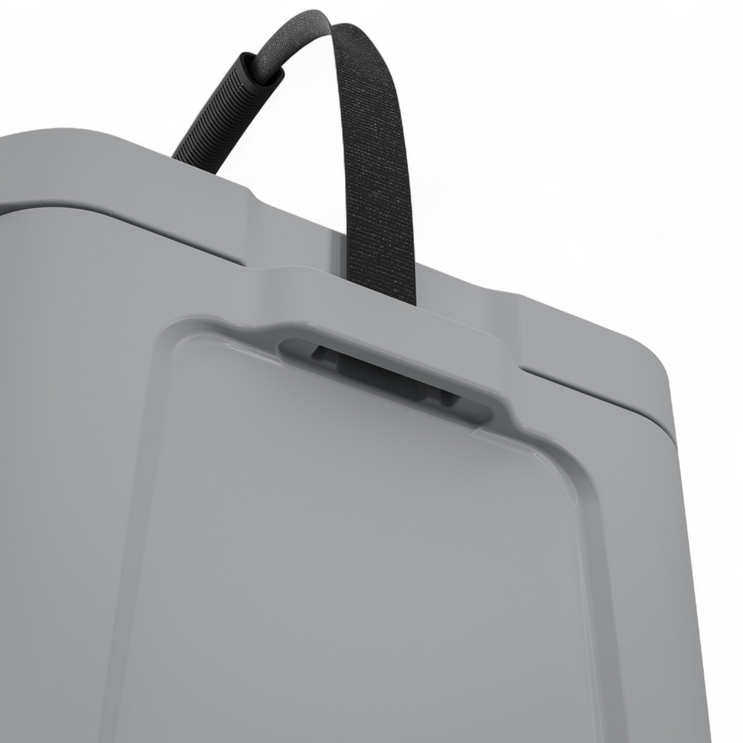 Dometic CI 15 koelbox 15L – passief, voor boot & outdoor, detail in Mist kleur, detailfoto van hengsel
