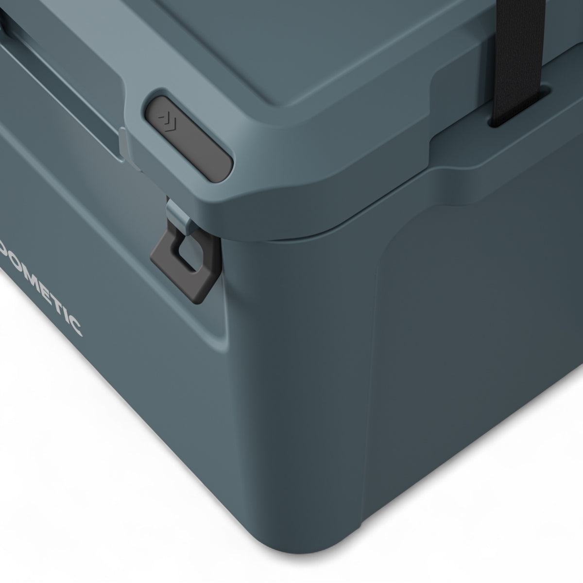 Dometic CI 15 koelbox 15L – passief, voor boot & outdoor, detail in Ocean kleur, detailfoto van sluiting van bovenaf