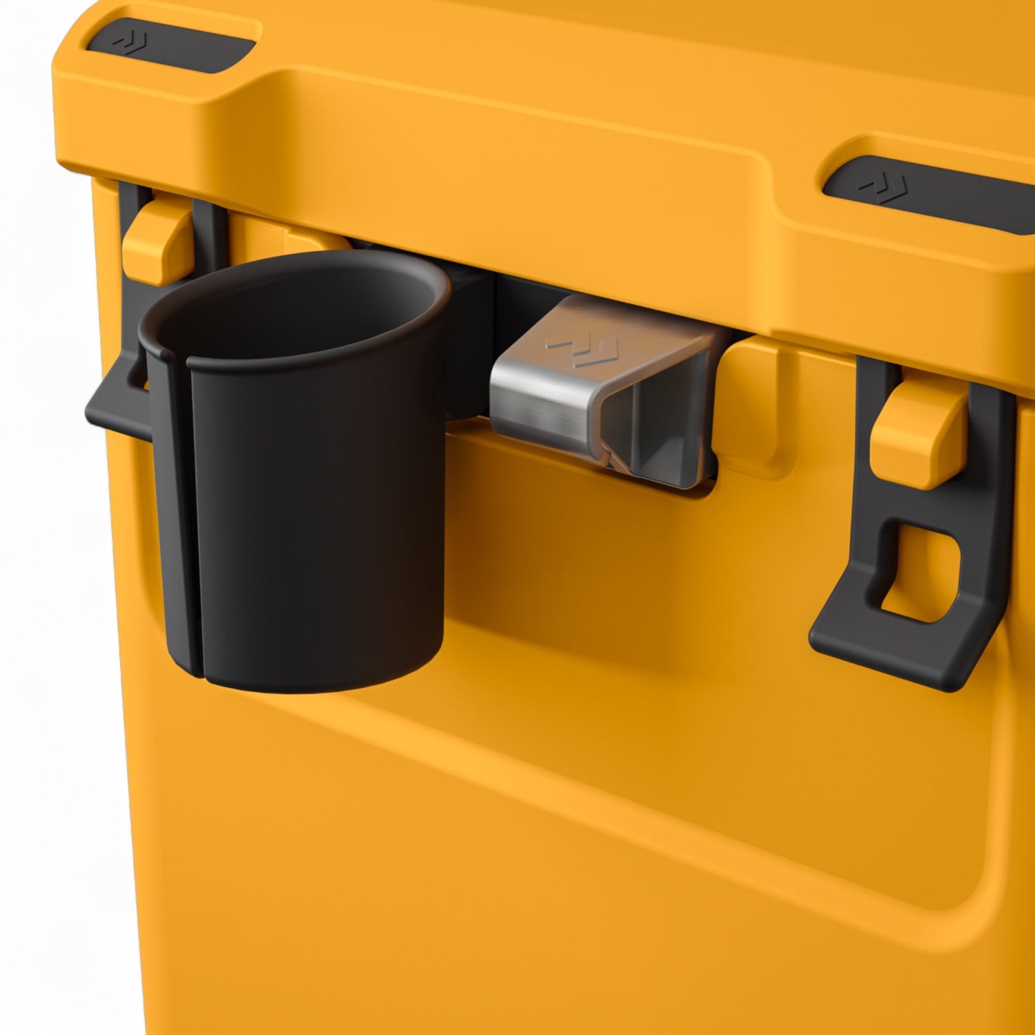 Dometic CI 15 koelbox 15L – passief, voor boot & outdoor, detail in glow kleur, met accessoires drinkbekerhouder en flessenopener 