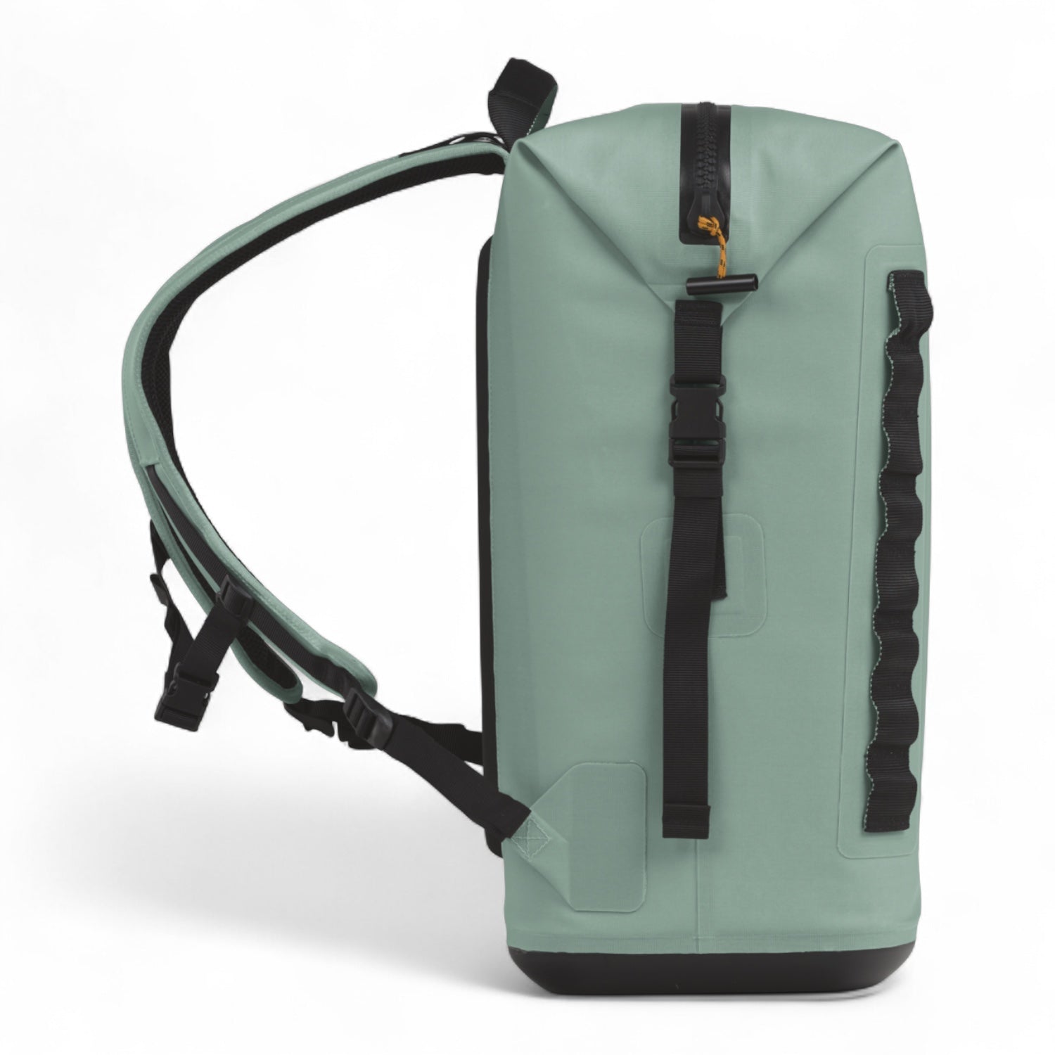 Dometic PSC22BP koelrugzak – waterdichte koeltas backpack 22L in kleur Moss van zijkant gezien met rits gesloten