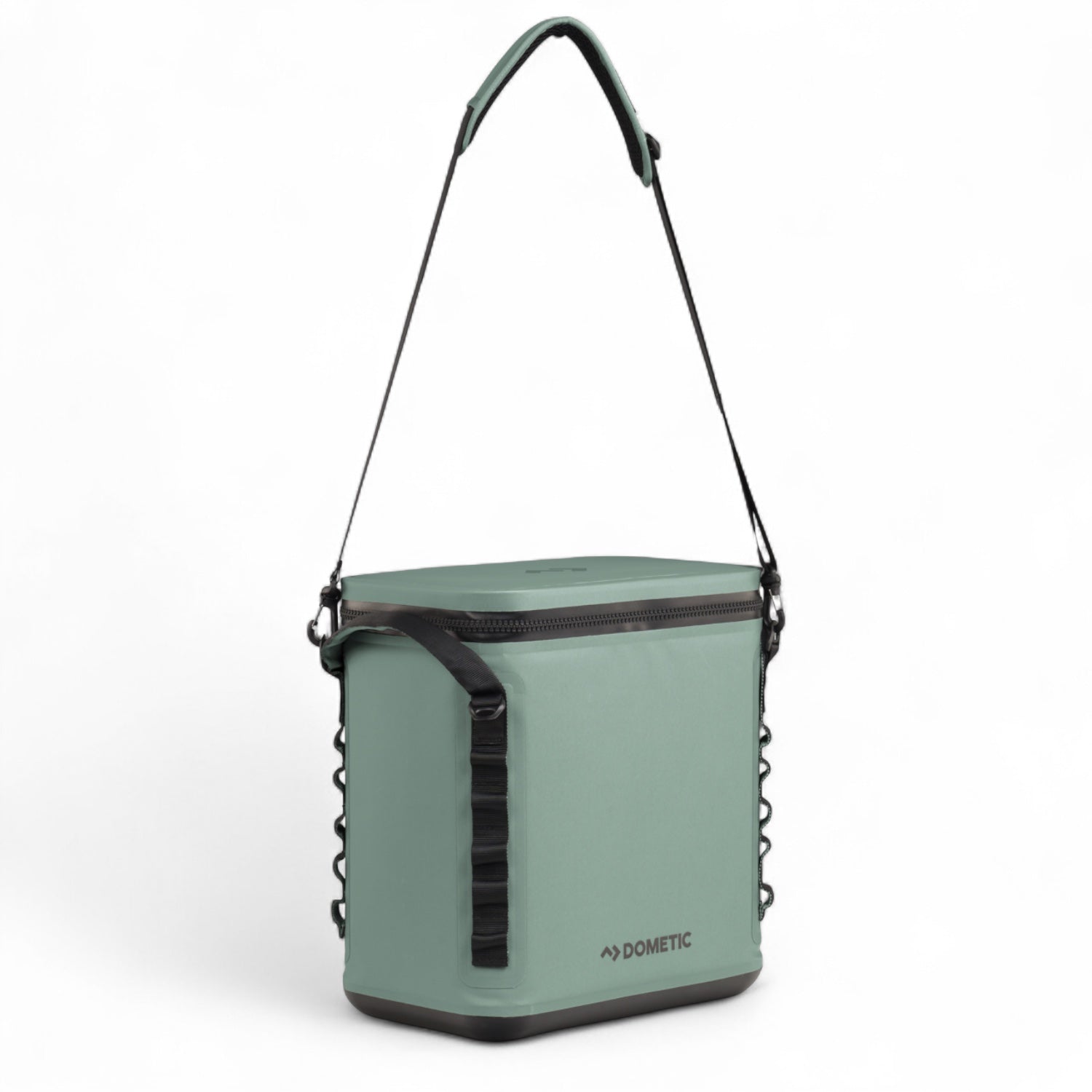 Dometic psc19-soft-cooler Moss schuin vooraanzicht met draagband omhoog