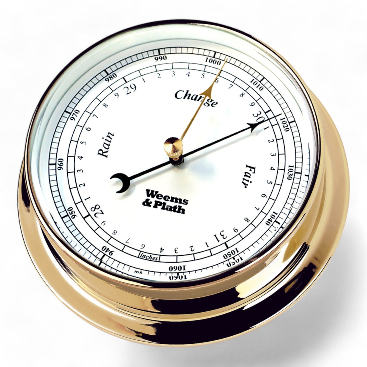 Weems & Plath Endurance 085 barometer 105 mm – brass or chrome