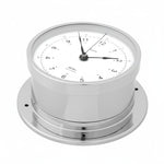 Fischer 103U Quartz Scheepsklok klassiek nautisch, slimme opening in verchroomd messing ingezoomd