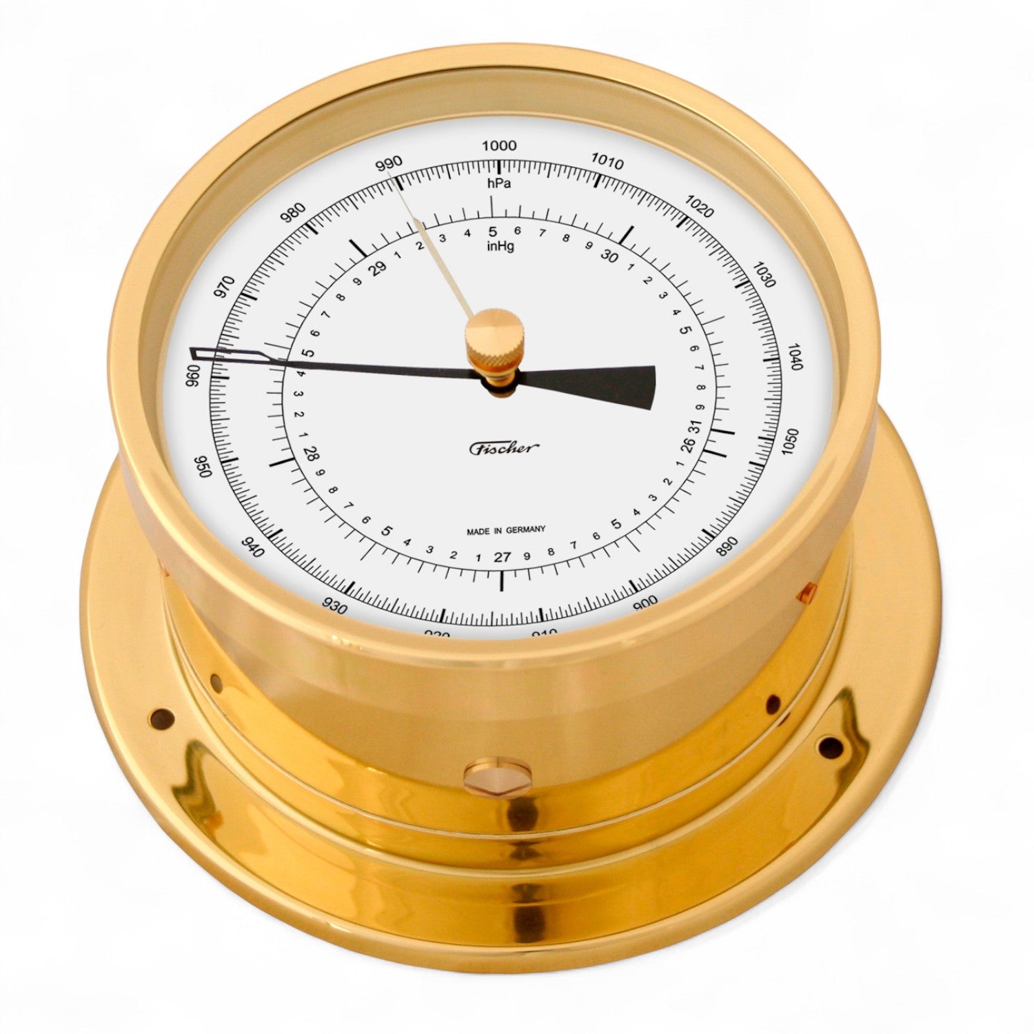 Fischer 103 precisie barometer – pure precisie in messing 
