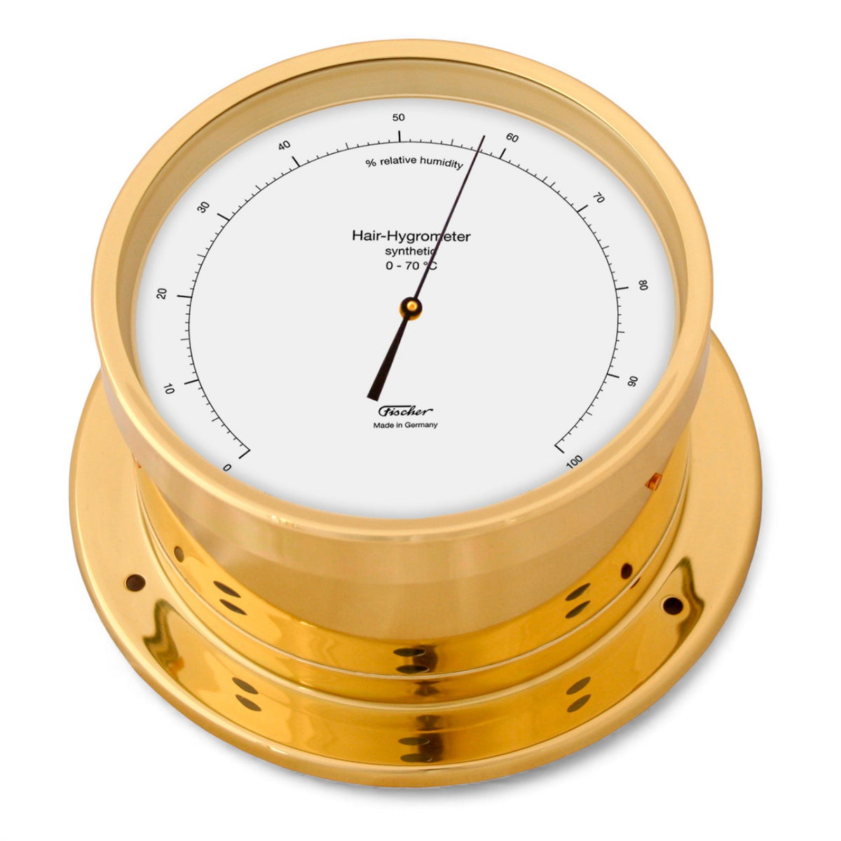 Fischer Premium Nautische Hygrometer 165 mm messing