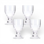 Flamefield Clear Bella Goblet 410 ml – transparant, BPA-vrij en breukvast acryl  4 stuks