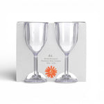 Flamefield Clear wijnglas goblet 290 ml – kristalhelder & breukvast (4 stuks) in verpakking 