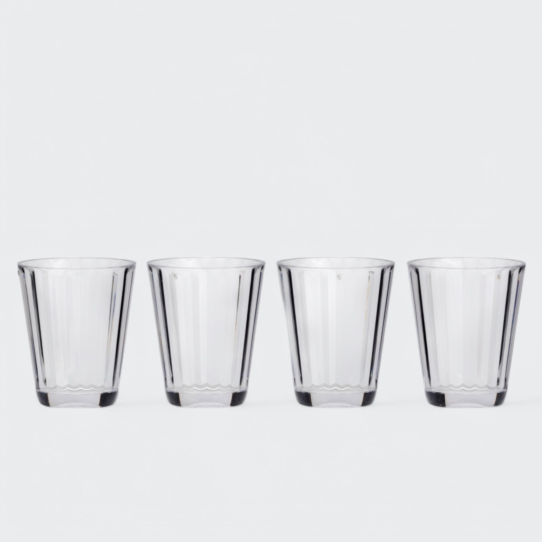 Flamefield Crystal Line glazen vier op een rij waterglas SP2125