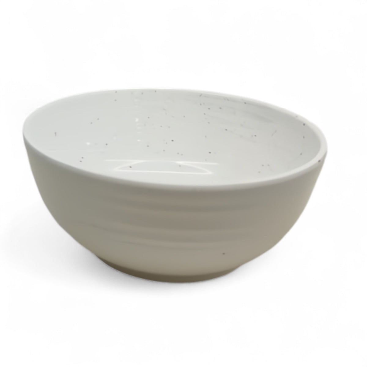 Flamefield Granite Pearl onbreekbaar servies – wit met ribbel patroon kom