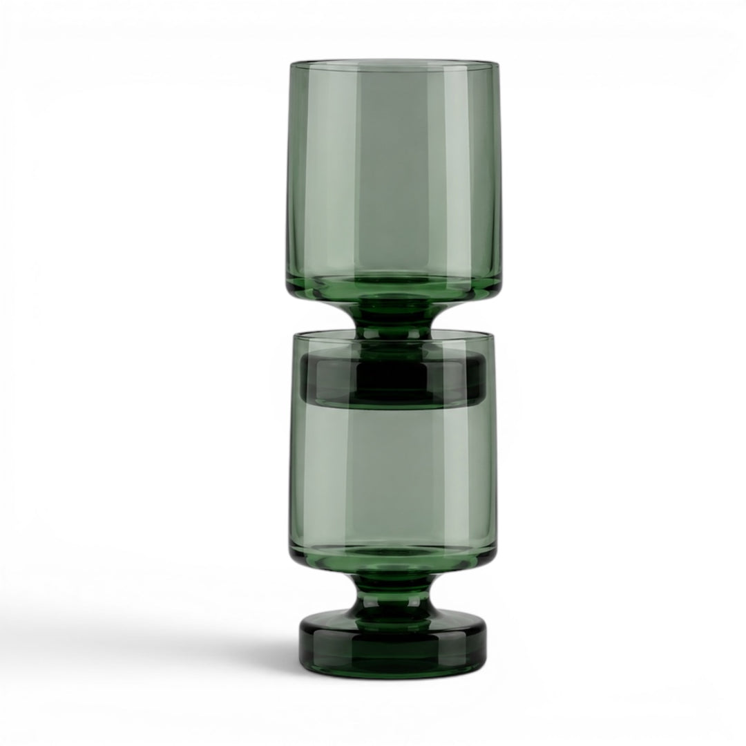 Flamefield Heavy Base drinkglas Tritan in kleur groen opgestapeld set van 2