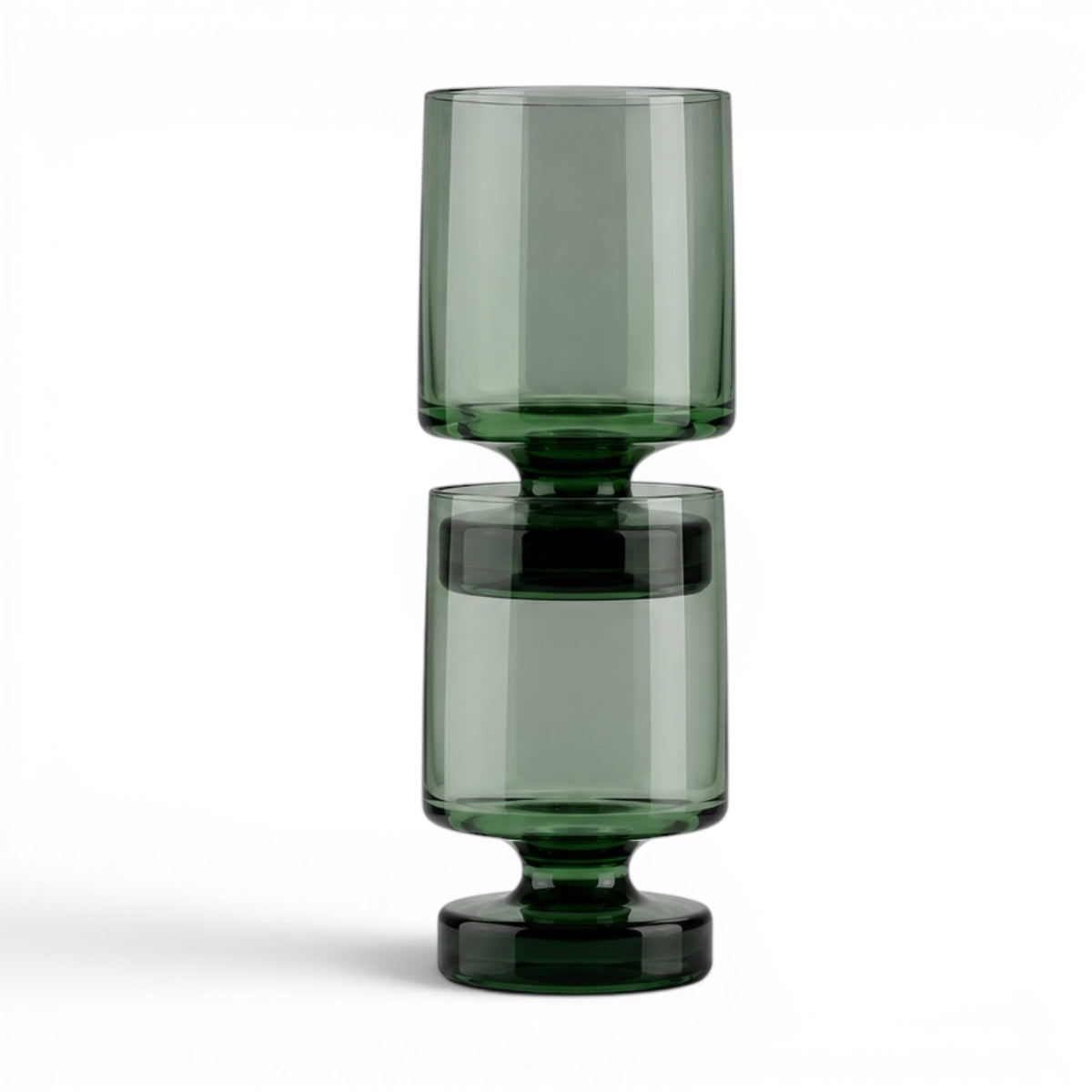 Flamefield Heavy Base drinkglas Tritan in kleur groen opgestapeld set van 2