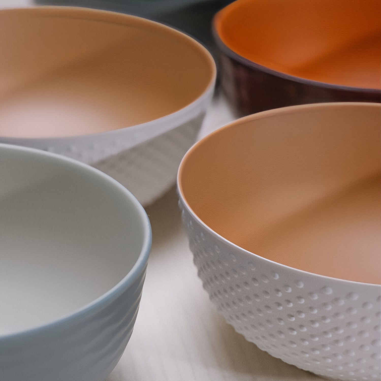 Flamefield NanoPlate Blush melamine kommen, ultra lichtgewicht, detail foto zijkant